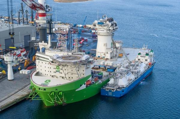 Second ship-to-ship LNG bunkering operation carried out in Germany and the first in the Port of Rostock (Source: Nauticor) 