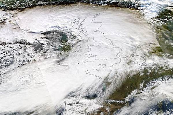 Severe storms have battered the UK. NASA
