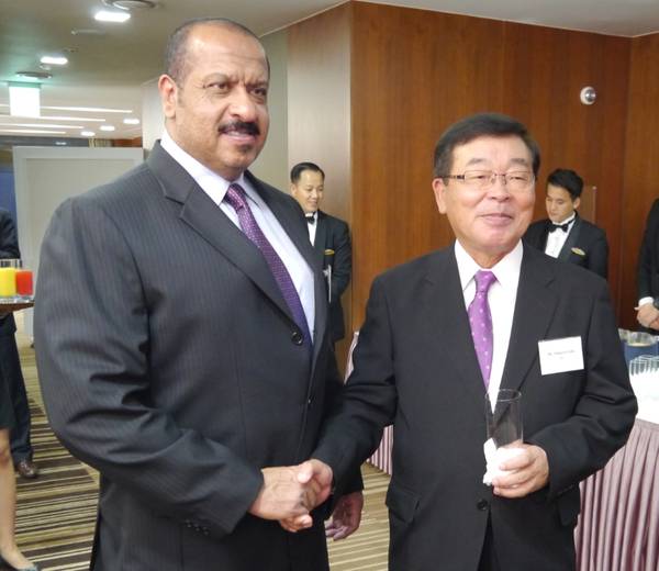 Sheikh Talal Al-Khaled Al-Ahmad Al-Sabah, Chief Executive Officer of KOTC (left), with Noboru Ueda, Chairman and President of ClassNK