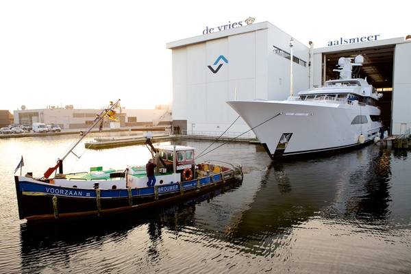 Superyacht Larisa Launch: Photo credit Feadship