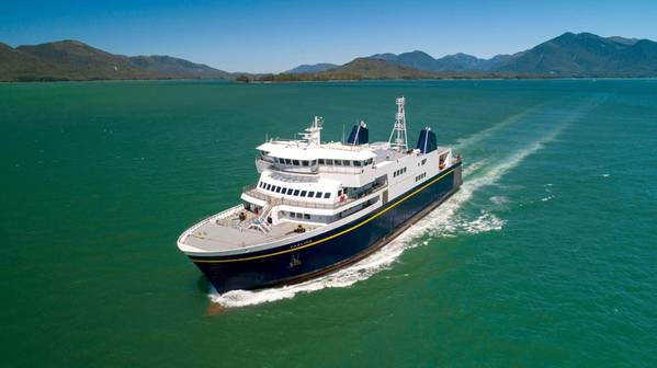 The Tazlina, one of many Alaska Marine Highway System ferries idled - greatly inconveniencing the general public - by the nine-day labor strike; one which was characterized as 'illegal' by Governor Mike Dunleavy's administration. Image: Vigor / State of Alaska