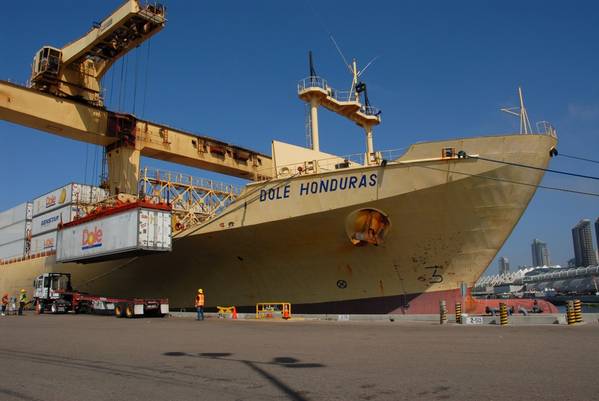 Dole Ship at Port Terminal: Photo credit Port of San Diego