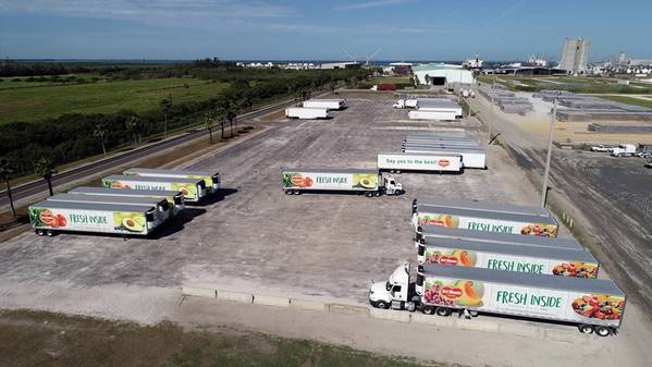 Trailers move through Port Manatee’s newly opened transfer facility (Photo: Port Manatee)
