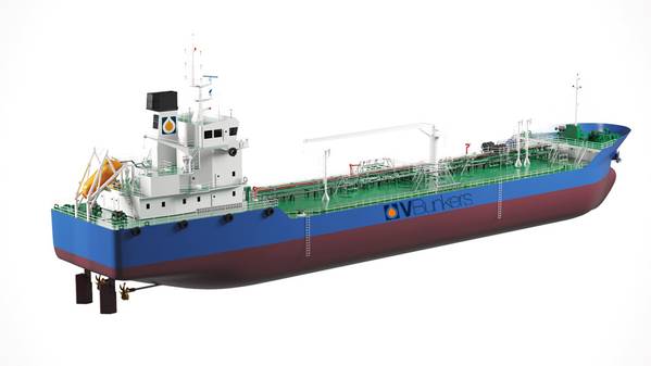 V-Bunkers placed an order to build two electric-hybrid bunker tankers. Photo courtesy Vitol.