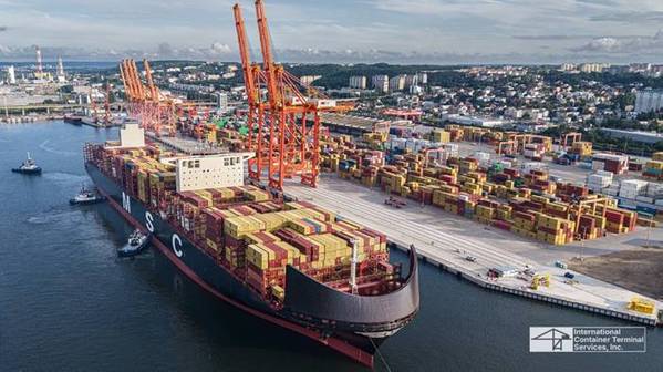 The MSC Venice at Baltic Container Terminal. © Baltic Container Terminal
