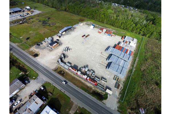 Aerial view of new Houma yard