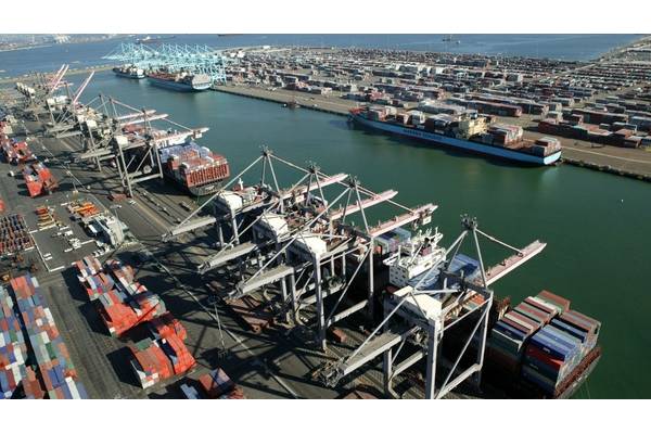 (The Port of Los Angeles, the nation’s busiest port in TEUs and fourth in tonnage value.) Credit: Port of Los Angeles 
