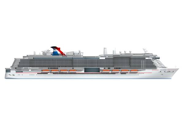 Artist rendering of Carnival’s new 180,000-ton ship to be powered by LNG (Image: Carnival Cruise Line)