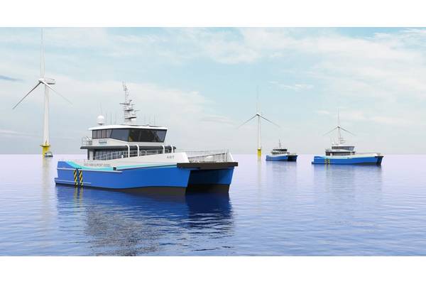 Atlantic Wind Transfers has ordered six Chartwell Ambitious-class from St. Johns Ship Building in Palatka, Fla. The first two vessels are expected to be delivered in Summer 2023 and January 2024 respectively, with four further builds in the pipeline. (Image: AWT)