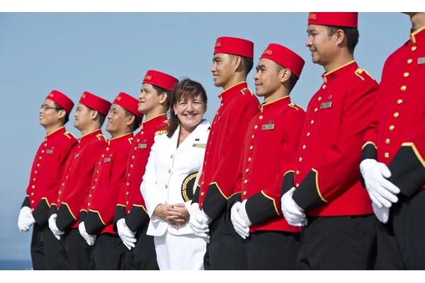 Captain Inger Klein Thorhauge, who helms Cunard ships, is among women with prominent roles at Carnival Corporation. (Photo: Cunard)