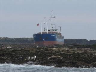 MV Danio hard aground