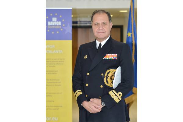 The New Deputy Operational Commander to Rear Admiral Bartolomé Bauzá (Spanish Navy) (Photo courtesy EU NAVFOR)