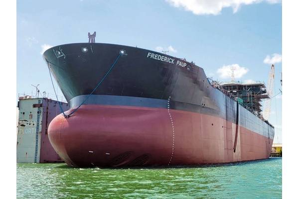 The Frederick Paup is a massive new hopper dredge that Paup believes will redefine efficiency and capability in the dredging industry. Currently being finished at Seatrium AmFELS in Texas, this 15,000-cubic-yard hopper dredge is the largest ever constructed by Manson and marks a significant leap forward in dredging performance. Image courtesy Wabtec/Manson Contruction