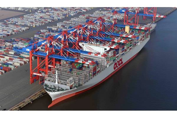 OOCL Germany is the second ultra large container vessel (ULCV) in the Chinese shipping firm’s “G Class” (Photo: EUROGATE)
