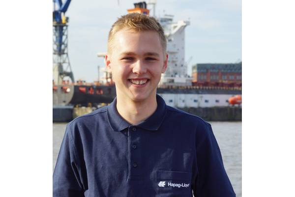 Jasper Wiese is one of 69 apprentices, who started their career at Hapag-Lloyd this year. (Photo: Hapag-Lloyd)