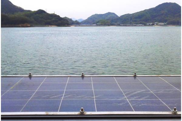 Marine grade solar panel and frame at Teramoto Iron Works, Onomichi, Japan (Photo: EMP)