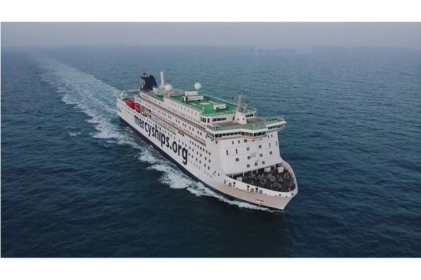 Mercy Ships announces the delivery of the Global Mercy — the world’s largest civilian hospital ship, built to more than double its capacity to deliver safe healthcare and medical training to Africa. (Photo courtesy Mercy Ships)