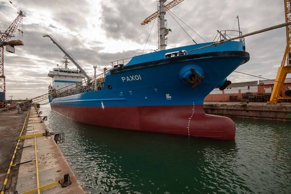 Paxoi bunker tanker, managed by MM Marine Inc (Photo courtesy of  Navalrocha shipyard)