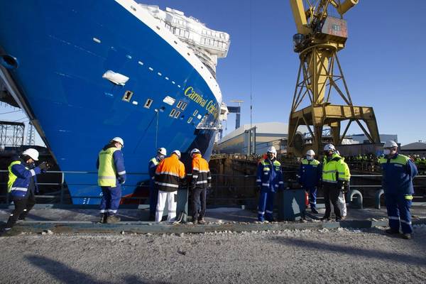 CARNIVAL CELEBRATION floated out at Meyer Turku shipyard