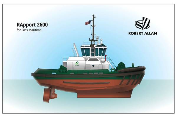 A rendering of the Saltchuk Escort tug (c) Robert Allan