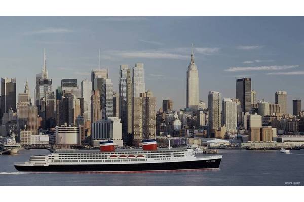 A rendering shows a restored SS United States by Crystal Cruises (Image: Crystal Cruises)