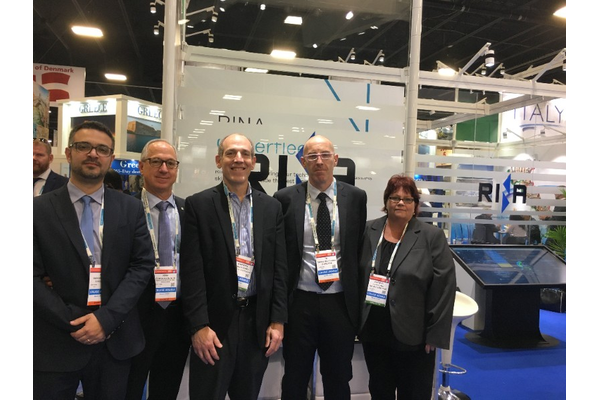 Representatives from ShipServ and IB's InfoSHIP at Seatrade Cruise Global, Fort Lauderdale (Photo: ShipServ)