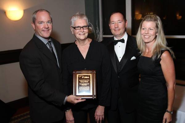 (left to right) Lon McCloskey, FYBA; Terry Hines, IYC; Jeff Shaffer and Daphne d'Offay, FYBA