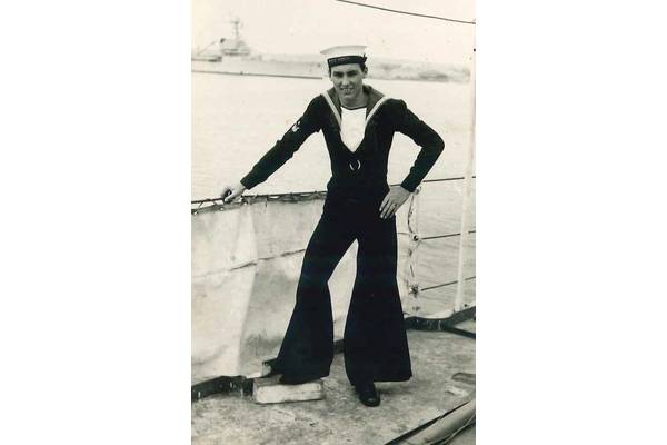 Robert Griffin on board HMS Meon (Photo: Sailors' Society)