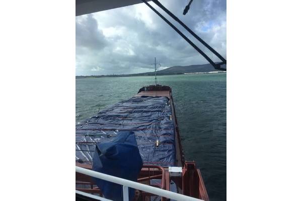 MV Ruyter was carrying timber from Russia to Northern Ireland, when it grounded on the north coast of Rathlin Island, Northern Ireland. (Photo: MCA)