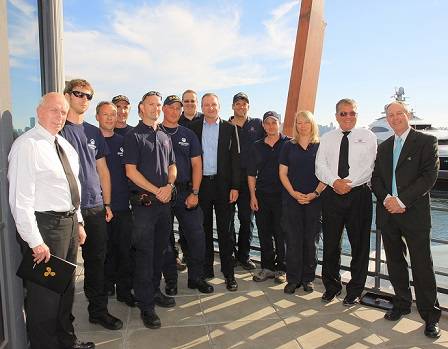 Seaspan CEO Jonathan Whitworth and the RCM-SAR crew at the Washington Foundation event July 24, 2013
