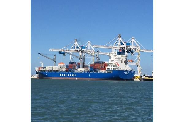 M.V. Seatrade Red calls at the Canaveral Cargo Terminal at Port Canaveral in Florida. (Photo: GT USA)
