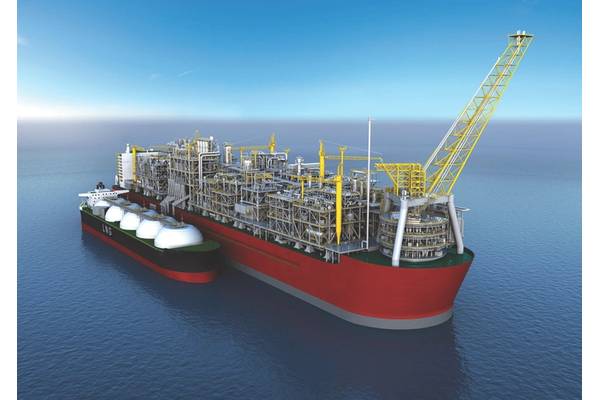 Shell is building the world’s first floating liquefied natural gas facility (FLNG), which has the potential to revolutionize the way natural gas resources are developed and to unlock vital energy resources offshore. (Image: Shell)