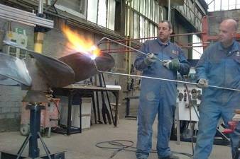 straightening of the propeller blades