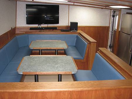 Twin table provide easy access for a larger crew.