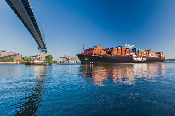 Tobias Kammann is Chief Mate on the Essen Express, which is sailing in the G6 alliance loop. (Photo: Hapag-Lloyd)