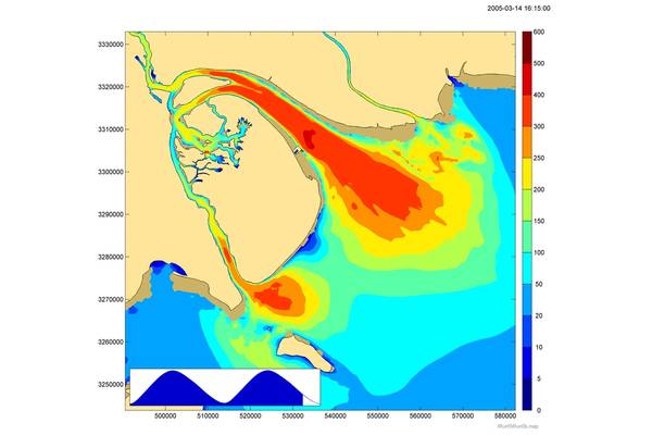 HR Wallingford investigated options for the approach channel to the new Mubarak Al Kabeer Port on Boubyan Island, Kuwait. Using numerical modelling analysis we advised on the choice of a preferred route taking sedimentation rates into account. (Image: HR Wallingford)