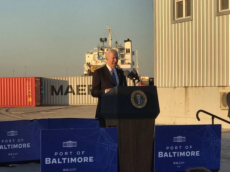 Biden Visits Port Of Baltimore