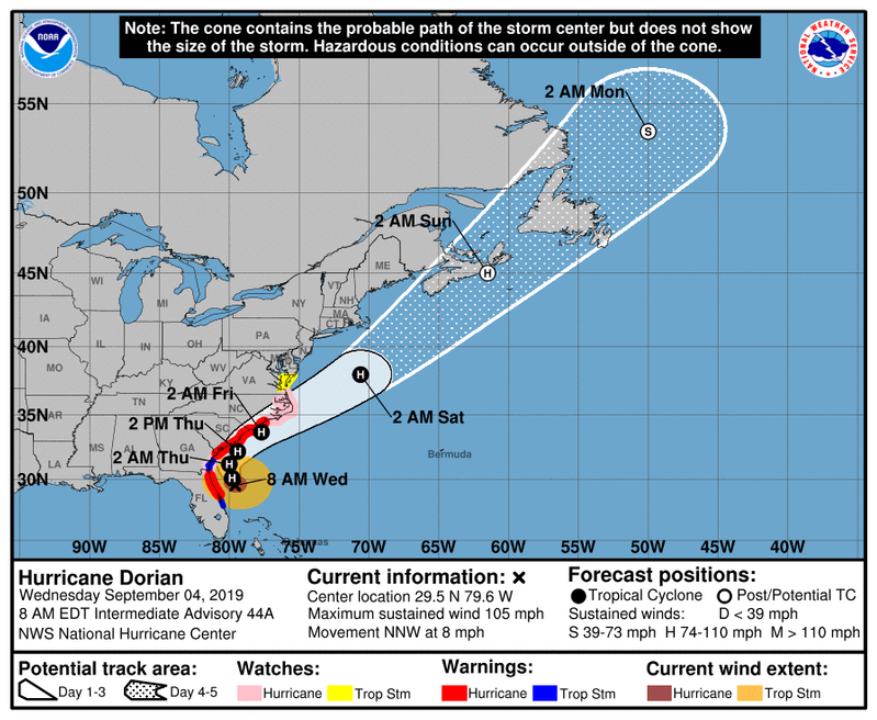 Hurricane Dorian Update