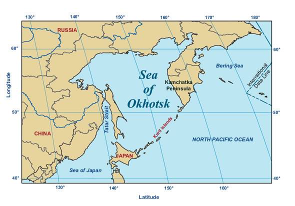 Sea Of Okhotsk Map Sea Of Okhotsk - Maritime Logistics Professional