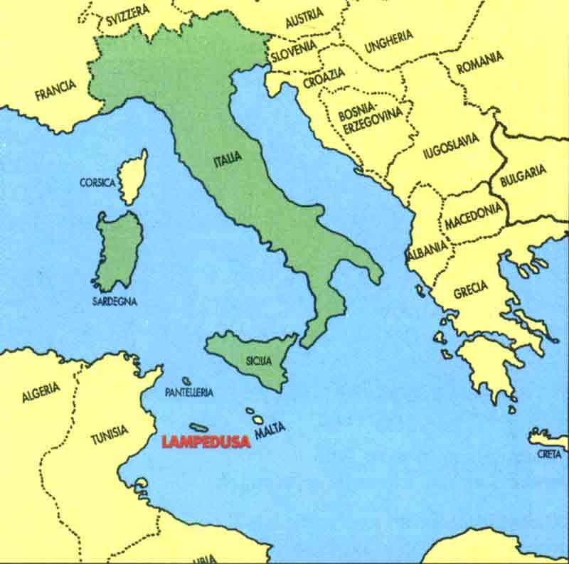 Map Of Lampedusa Island Italy Lampedusa - Maritime Logistics Professional